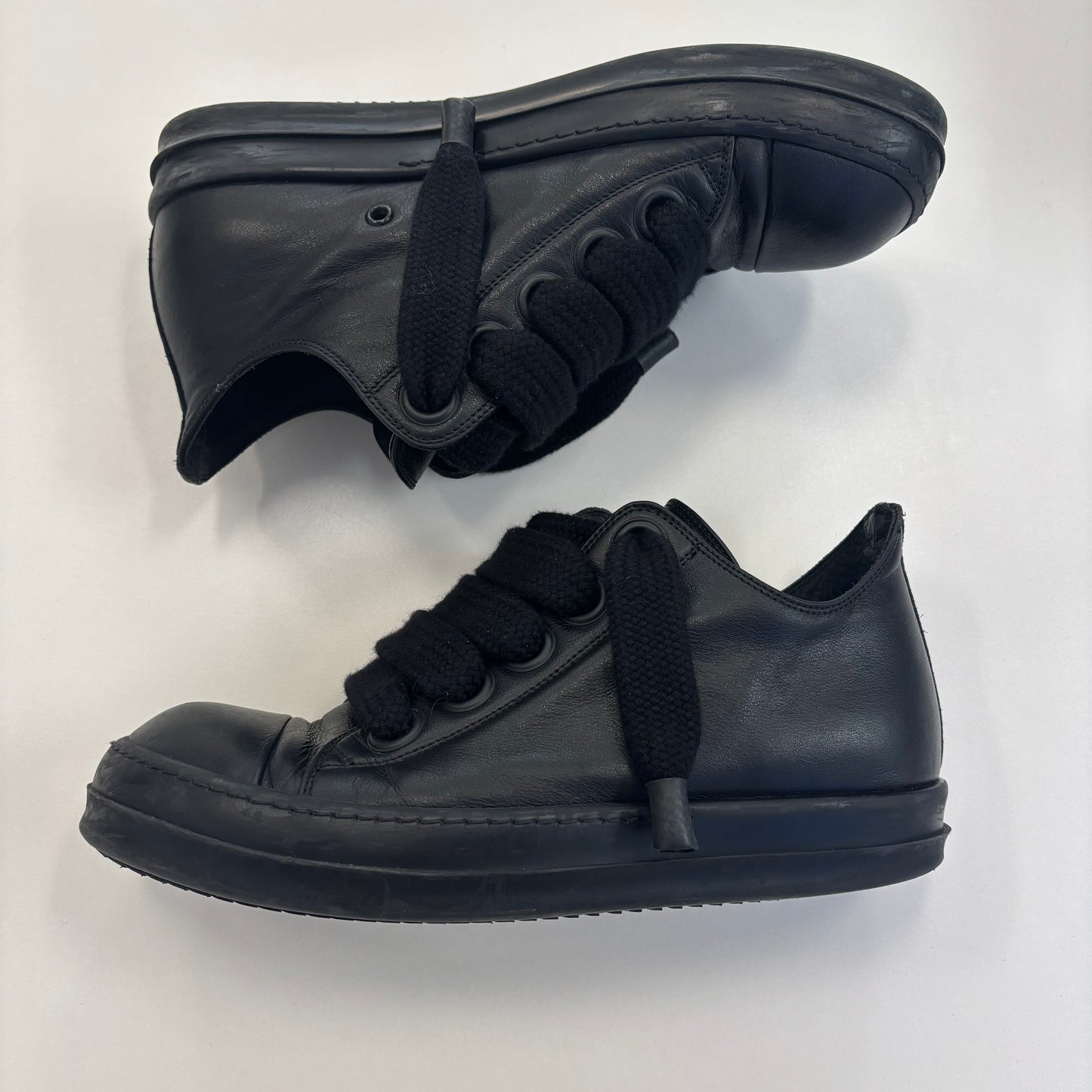 Rick Owens Jumbo Lace Ramone Low Black (Used)(No Box)