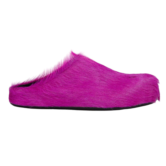 Marni Mule Fuchsia long-hair calfskin Fussbett sabot (Used)
