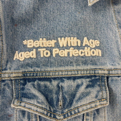 Better With Age Portrait Denim Jacket Multi Patch