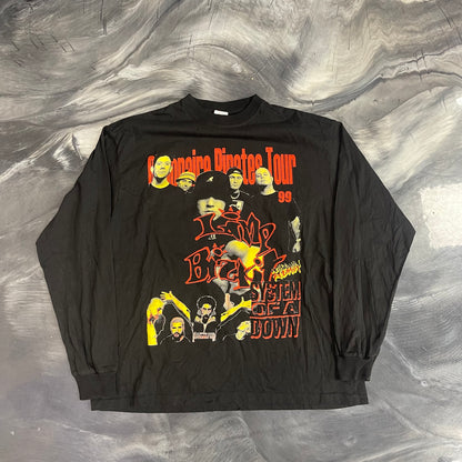 1999 Limp Bizkit & System Of A Down 'Billionaire Pirates Tour' Vintage Long-Sleeved tee