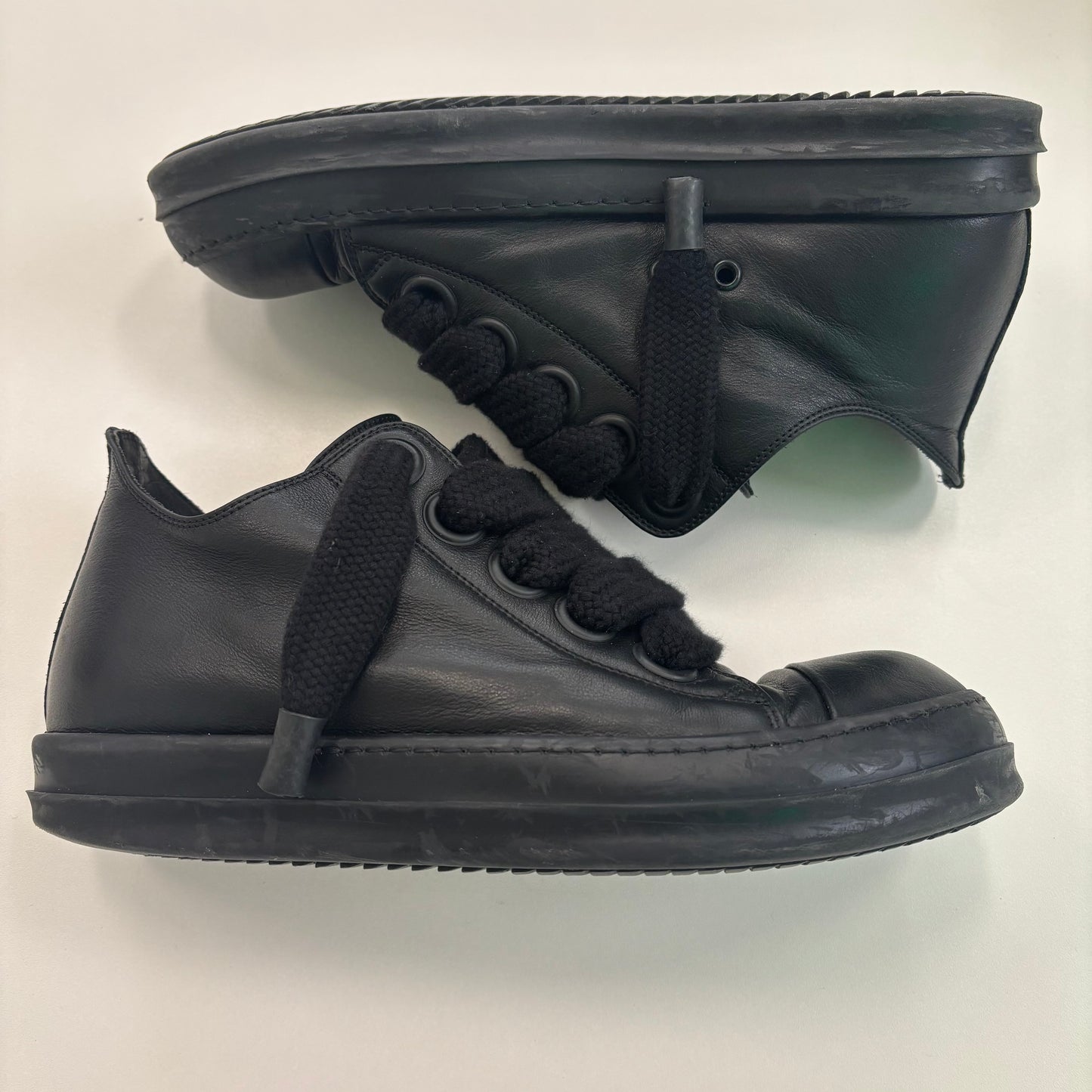 Rick Owens Jumbo Lace Ramone Low Black (Used)(No Box)