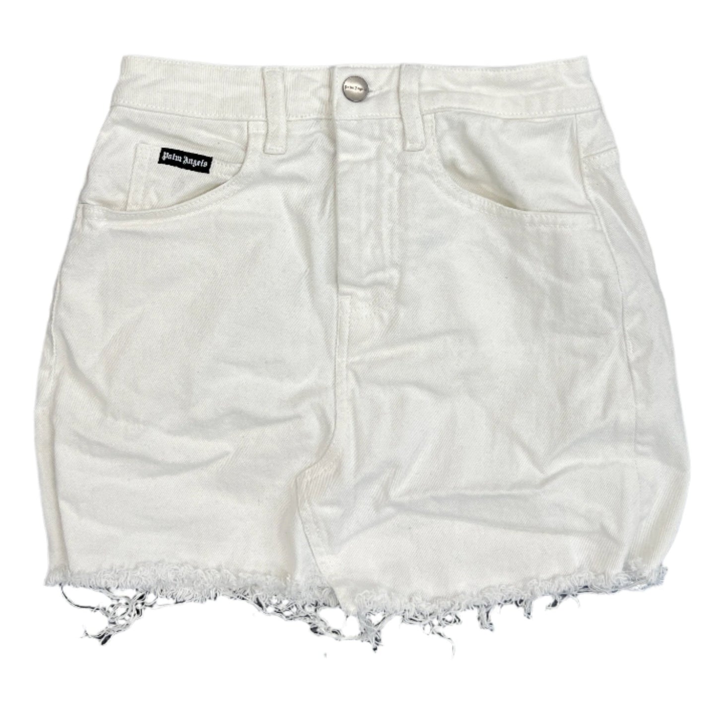 Palm Angles White Denim Jean Skirt