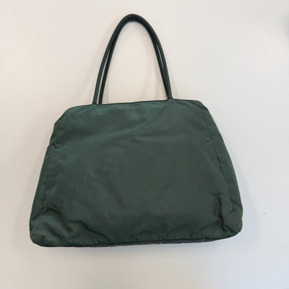 Prada Nylon Vintage Tote Bag Green/Silver