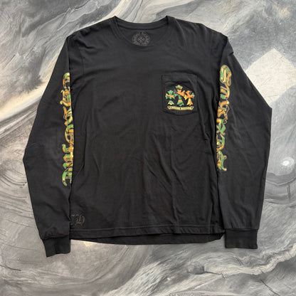 Chrome Hearts Horse Shoe Long-Sleeve T-Shirt Black/Camo