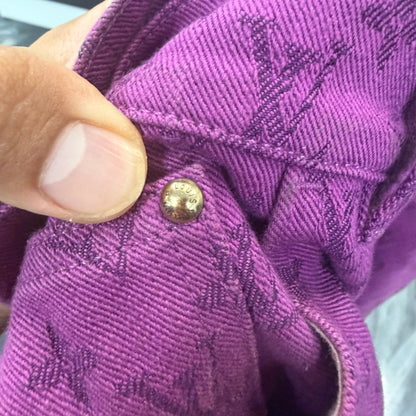 Louis Vuitton Purple Monogram Denim Slim Jeans