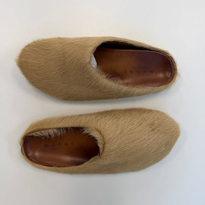 Marni Fussbet Sabot Mule Biege (USED NO BOX)