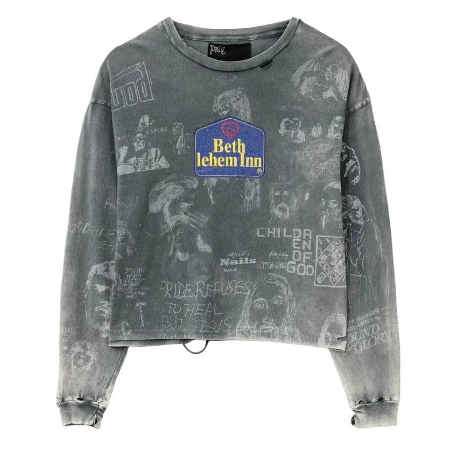 Bethlehem Inn Distressed Printed
Cotton-Jersey Shirt