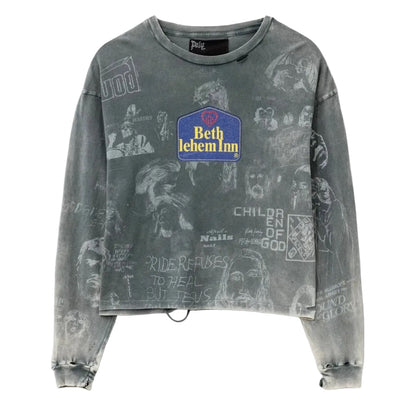 Bethlehem Inn Distressed Printed
Cotton-Jersey Shirt