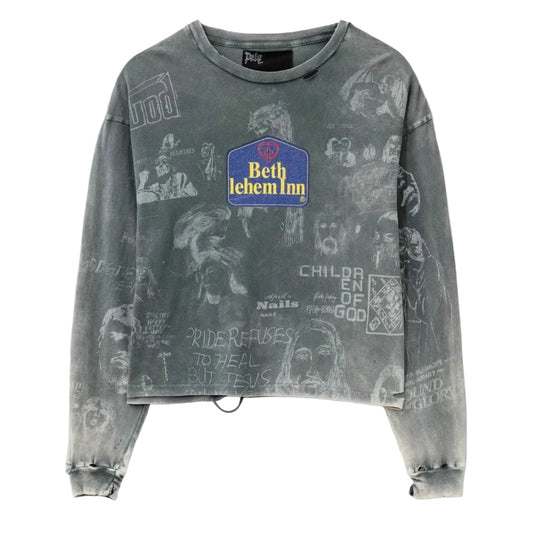Bethlehem Inn Distressed Printed
Cotton-Jersey Shirt