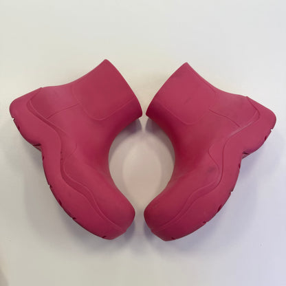 BOTTEGA VENETA Pink Puddle Boots (USED) (NO BOX)