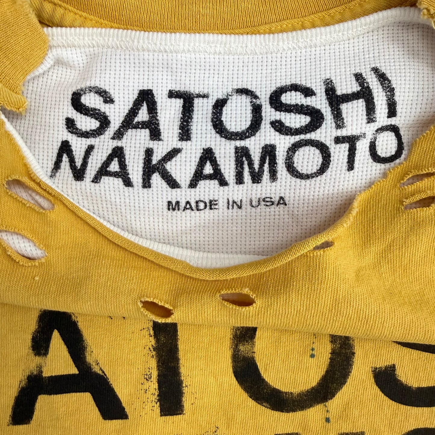 Satoshi Nakamoto Luke Tee Thermal Yellow