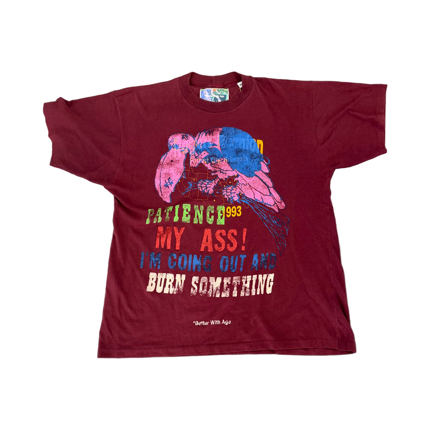 Better With Age Junk Tee Maroon