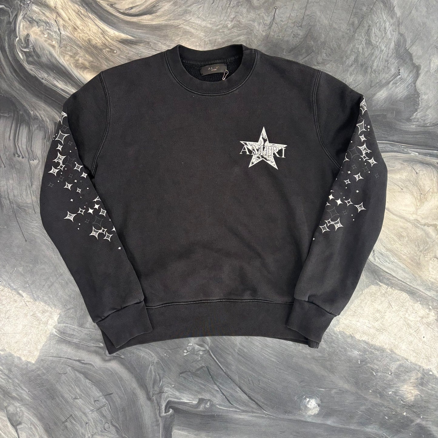 Amiri Paisley Star Crew 'Black'
