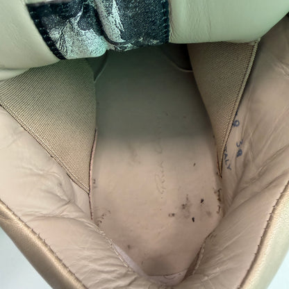 Rick Owens Padded Jumbo Lace Leather Ramone Low Gold Milk (Used)