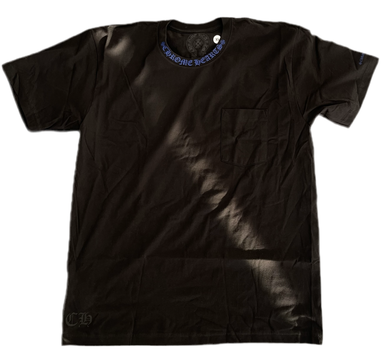 Chrome Hearts Neck Logo Blue T-Shirt