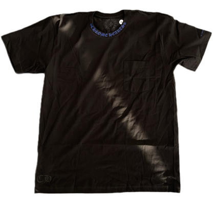 Chrome Hearts Neck Logo Blue T-Shirt