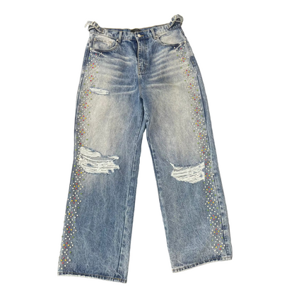 HMDD H-Star Crystal Baggie Jeans