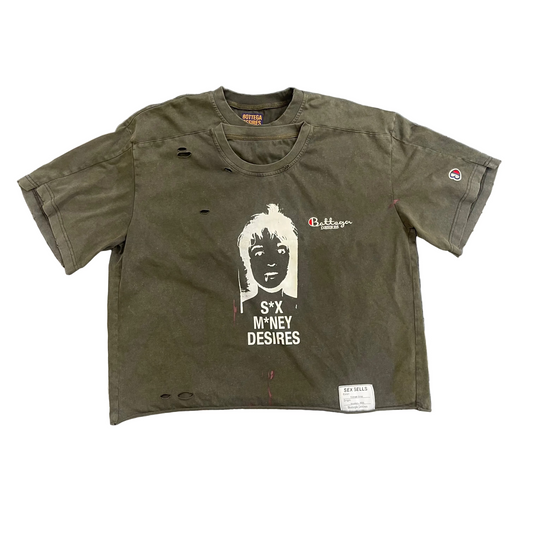 Bottega Desires washed grey "Sex Sells" Tee