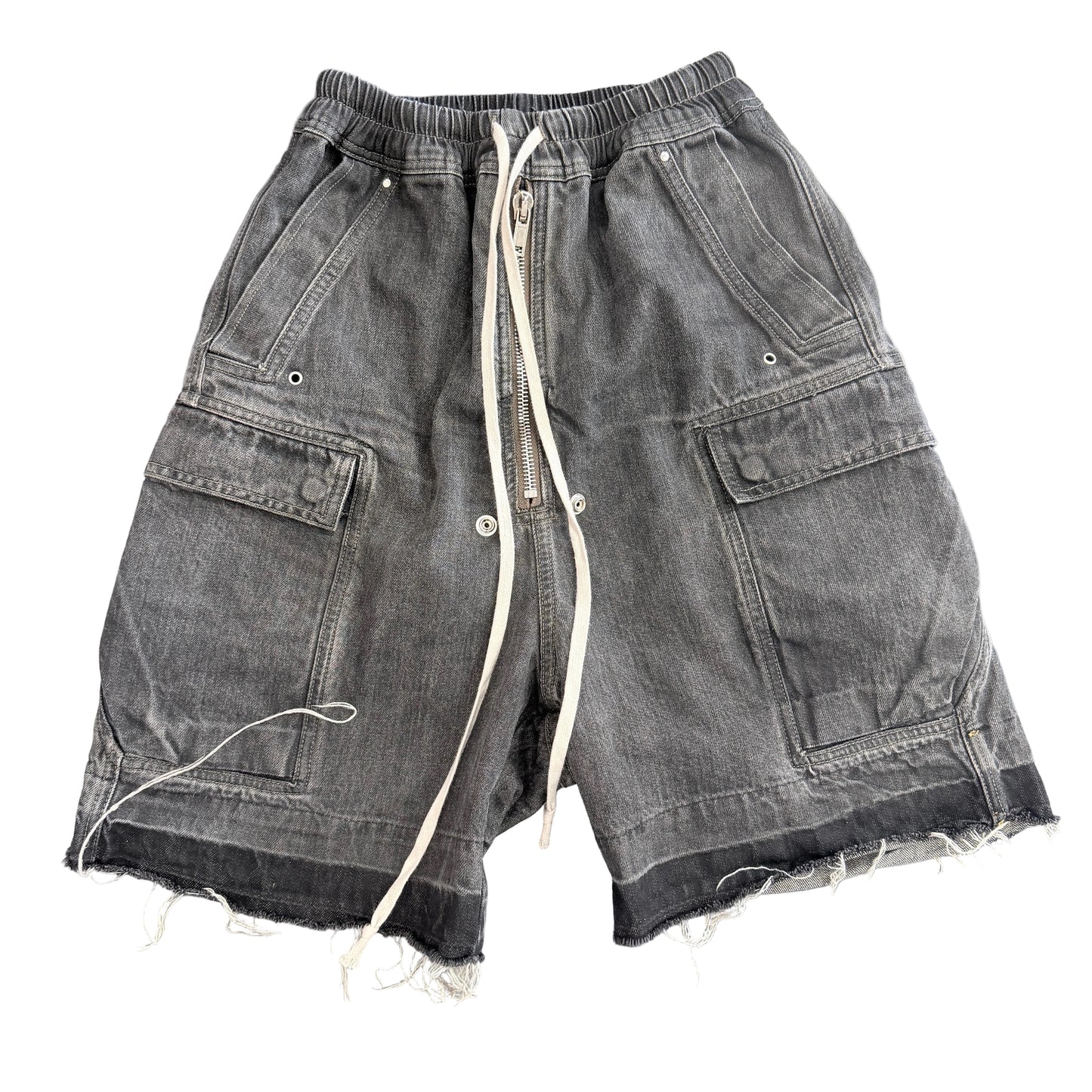 Rick Owen Cargo Bela Short Black Denim