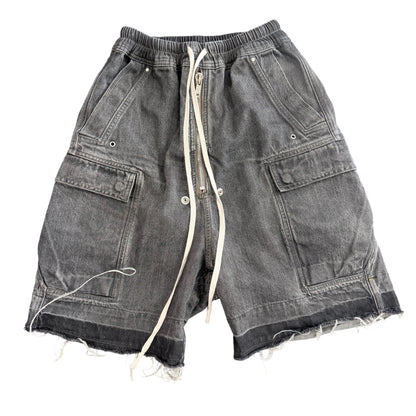 Rick Owen Cargo Bela Short Black Denim