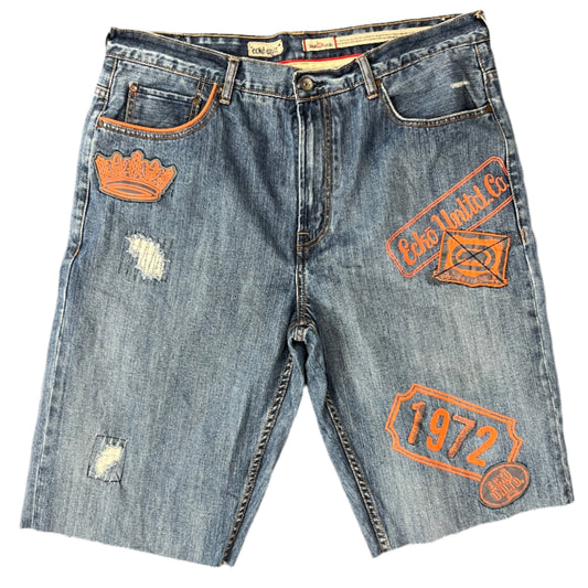 Vintage Echo Print Denim