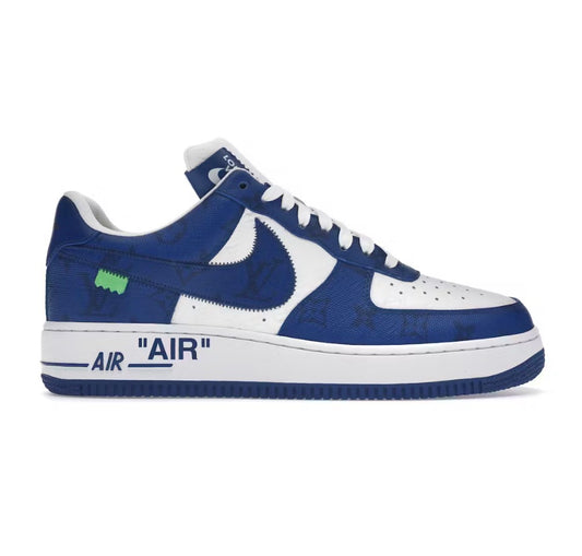Louis Vuitton Nike Air Force 1 Low By Virgil Abloh White Royal Blue