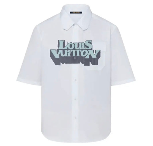 Louis Vuitton Graphic Collared White Button Up