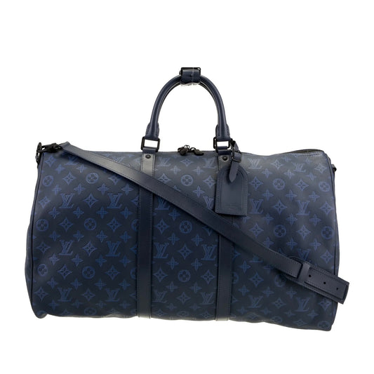 Louis Vuitton Keepall Bandouliere Bag Monogram Shadow Leather 50