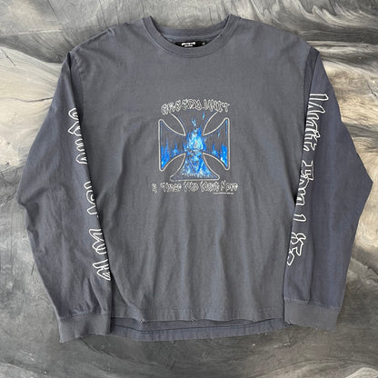 Greedy Unit Grey Chopper Longsleeve Tee