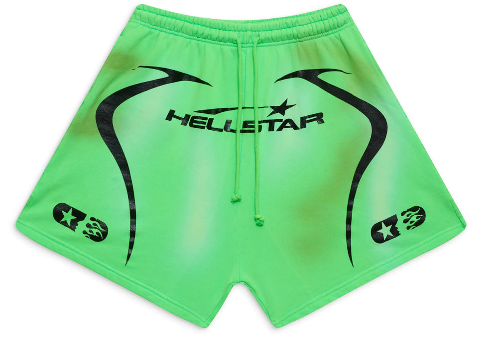 Hellstar Warm Up Shorts Neon Green