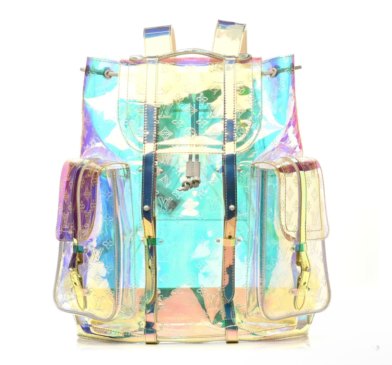 Louis Vuitton Virgil PVC Monogram Christopher Backpack GM Iridescent Prism
