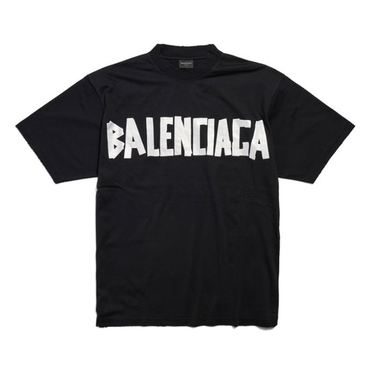 Balenciaga Metallic Tape Tee black