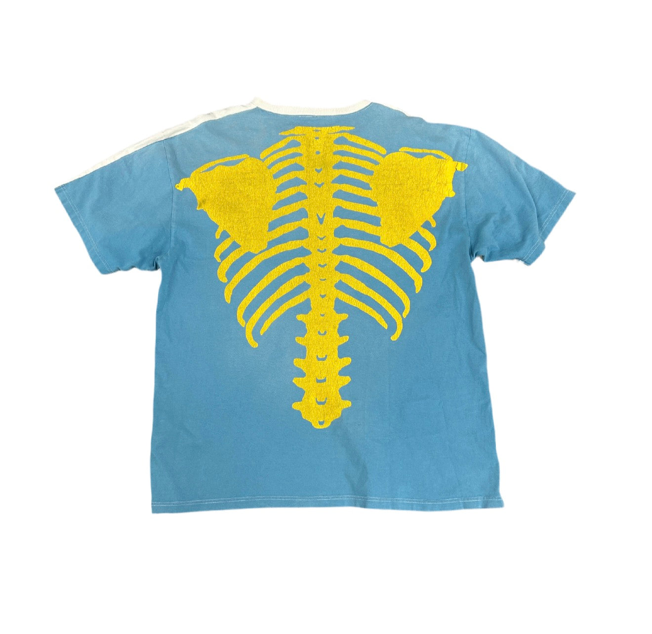 Kapital skel bone tee blue yellow