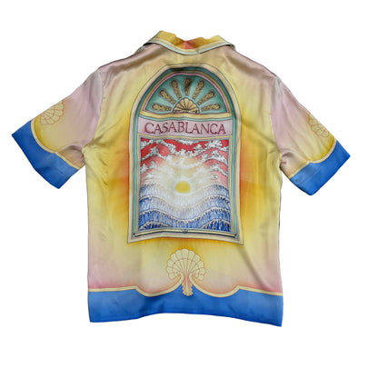 Casa Blanca Multi Color Window Silk Button Up