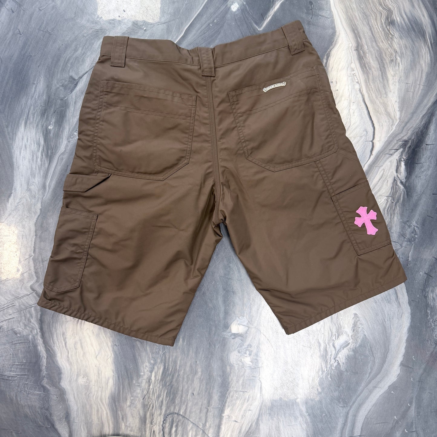 Chrome Hearts Brown Nylon Carpenter Shorts Pink Shorts