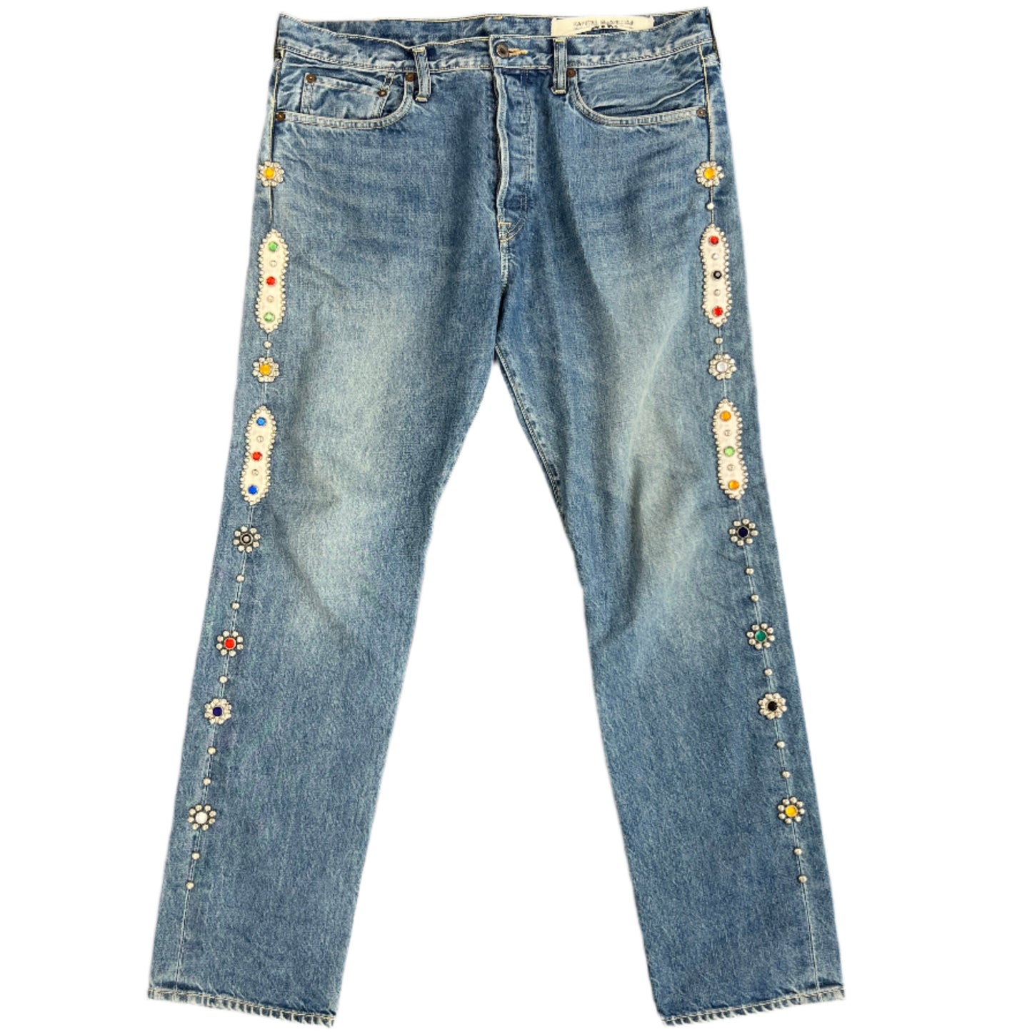 Kapital Monkey Cisco Gem Studs 5 Pocket Denim