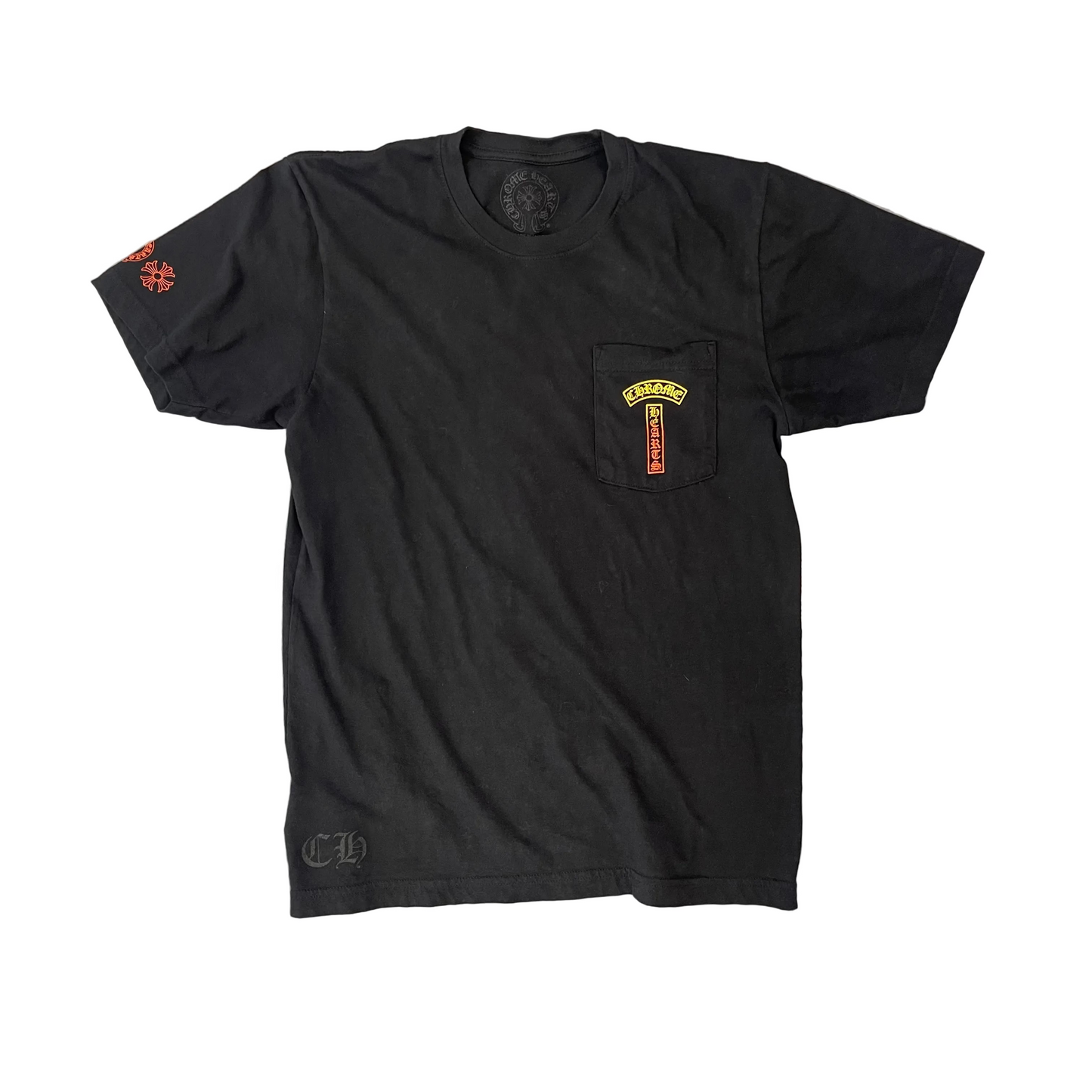 Chrome Hearts Gradient T Bar Script Logo Short Sleeve T-shirt