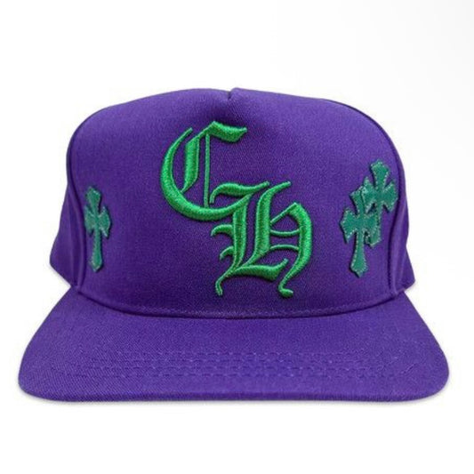 Chrome Hearts Purple Hat Green Patch