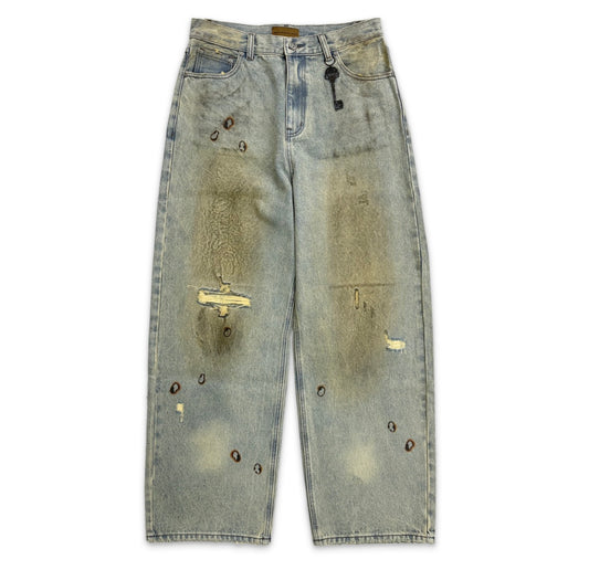 BIRTH OF A ROYAL CHILD BRUSHING WAX BAGGY DENIM "CLAY INDIGO"
