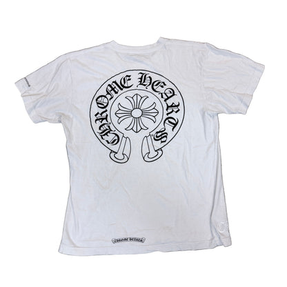 Chrome Hearts White Horseshoe Logo Tee