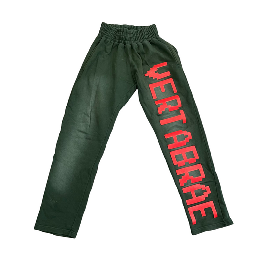 Vertabrae Green & Red Sweatpants