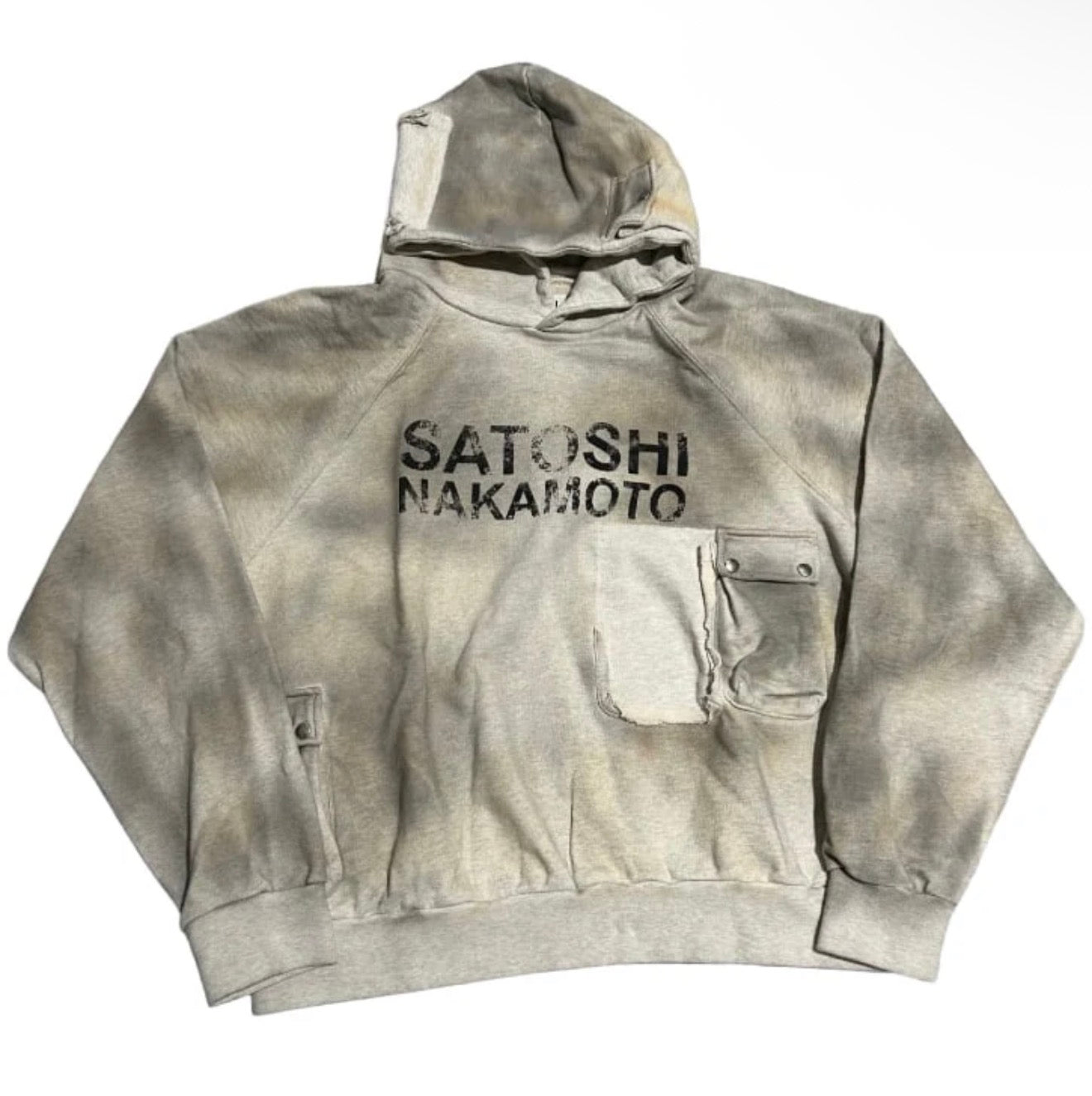 SATOSHI NAKAMOTO 'BEIGE' CARGO HOODIE