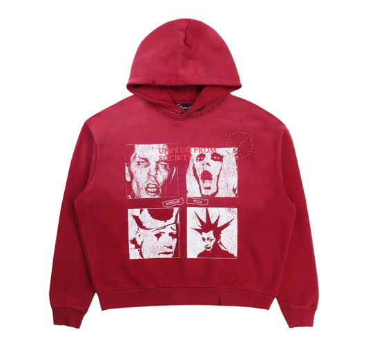 Boredom Kills Unplug Sweatshirt Red