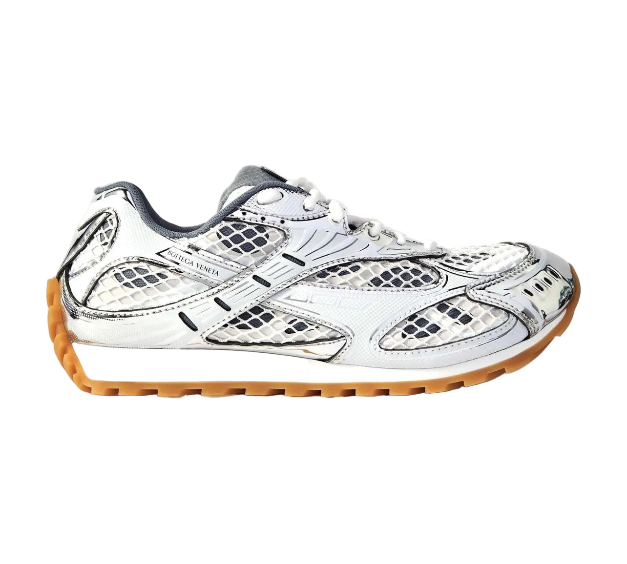 Bottega Veneta Orbit Sneaker White Silver (USED)