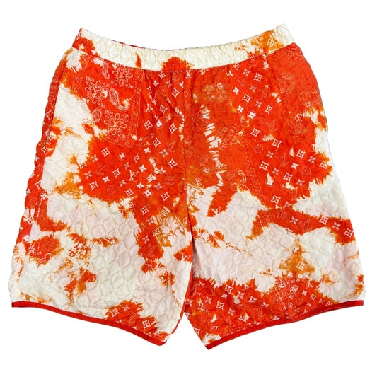 Louis Vuitton Monogram Bandana Nylon Shorts Orange/White