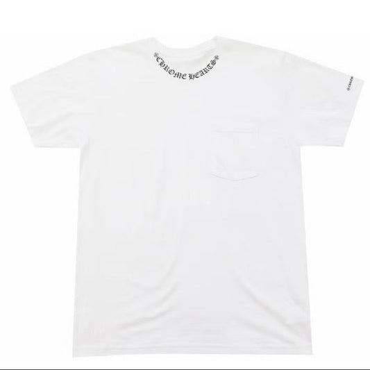 Chrome Hearts White Neck Logo Tee