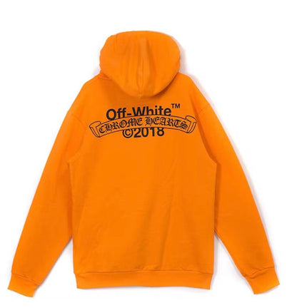 OFF-WHITE x Chrome Hearts 2018 Hoodie Orange/Black