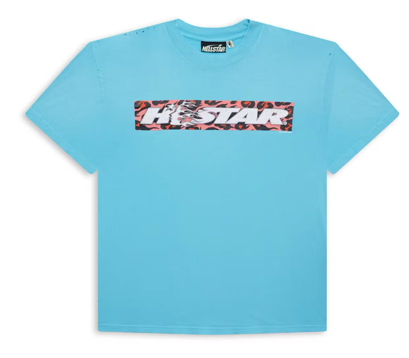 Hellstar Box Logo T-Shirt Blue