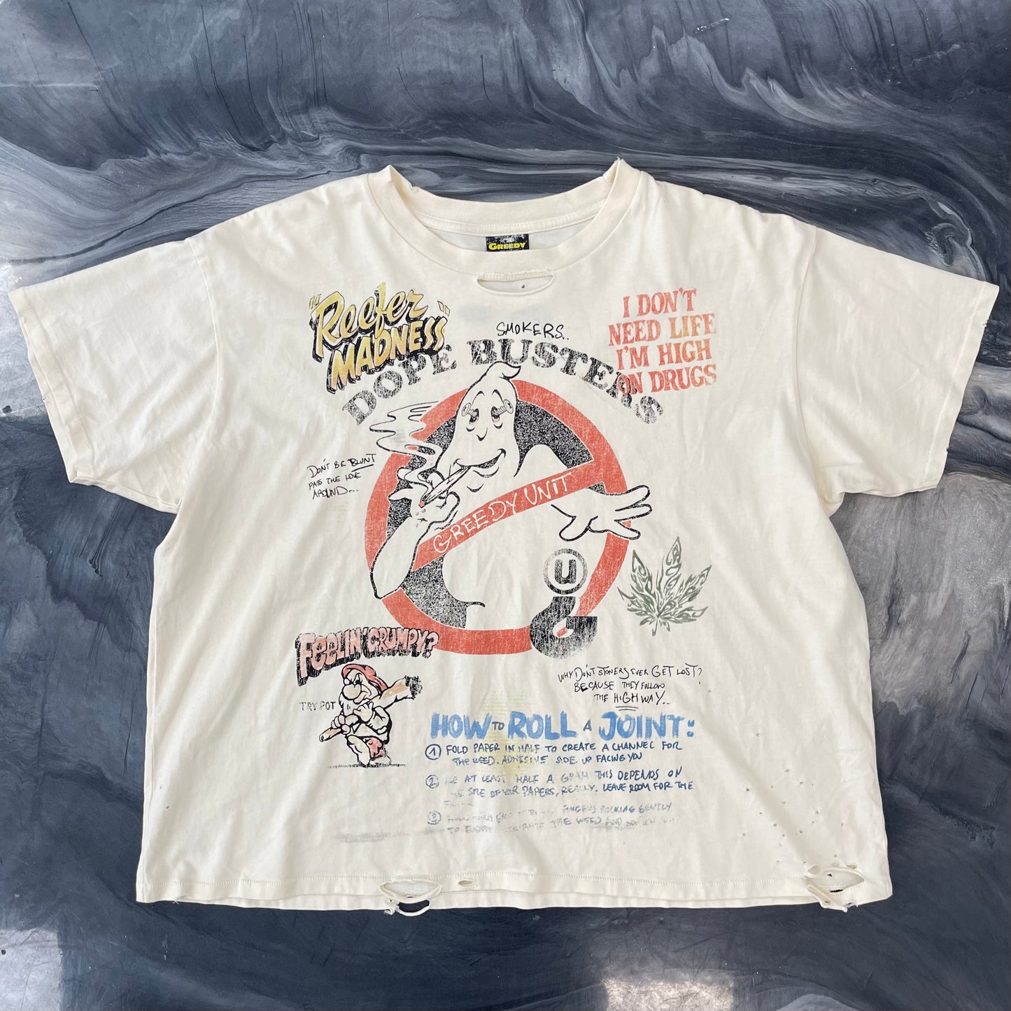 Greedy Unit Dope Busters Cream Short Sleeve Tee