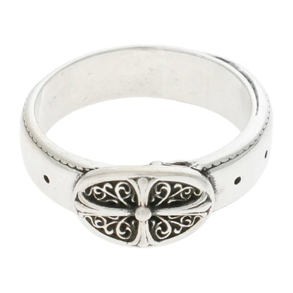Chrome Hearts Oval Belt Ring Sliver